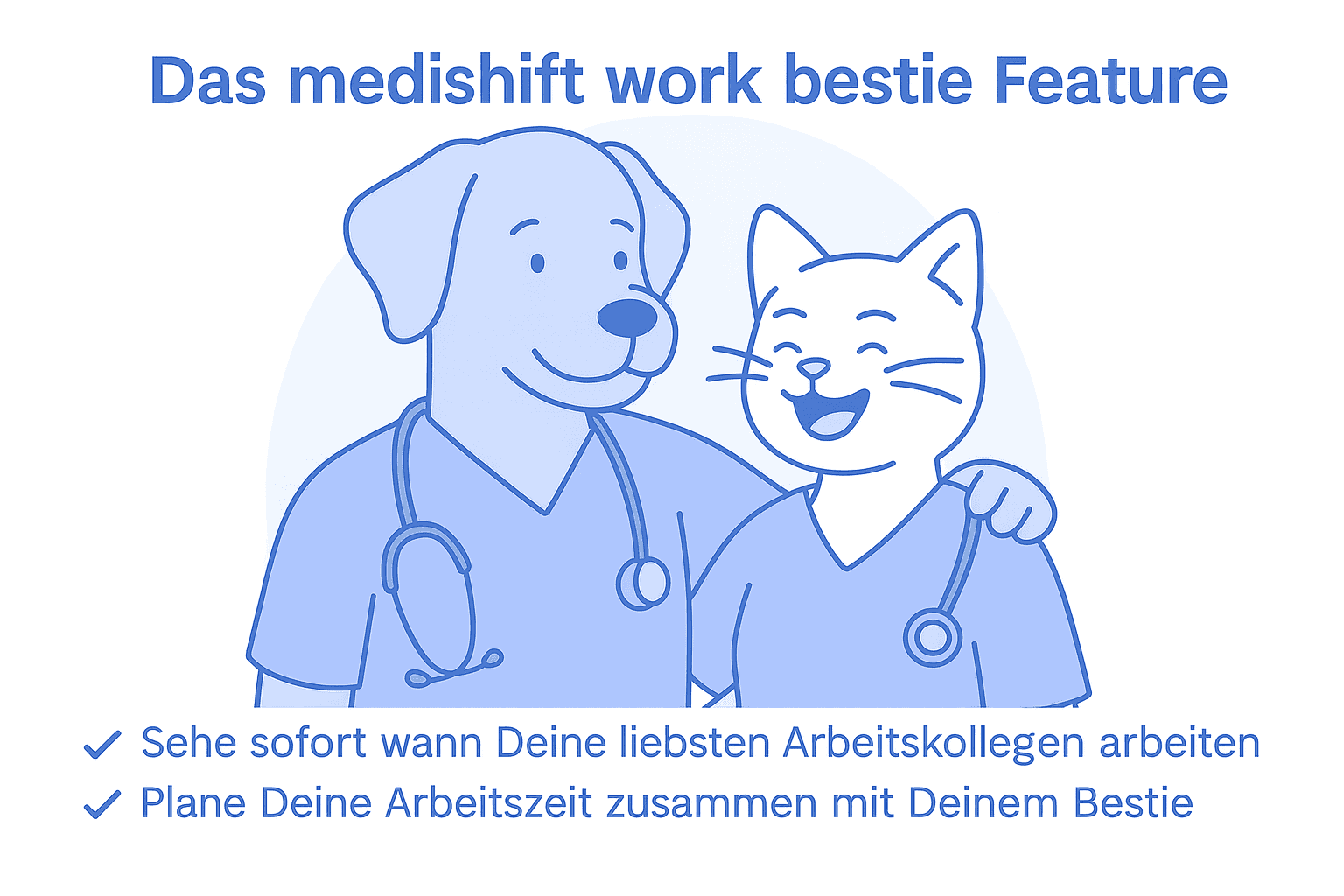 Immer mit Deinem Work Bestie zusammenarbeiten! Jetzt im neuen medishift Feature