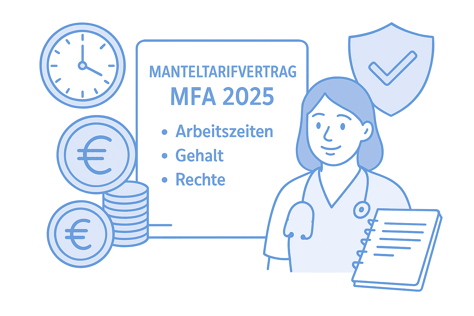 Manteltarifvertrag MFA 2025: Arbeitszeiten, Gehalt und Rechte für Medizinische Fachangestellte