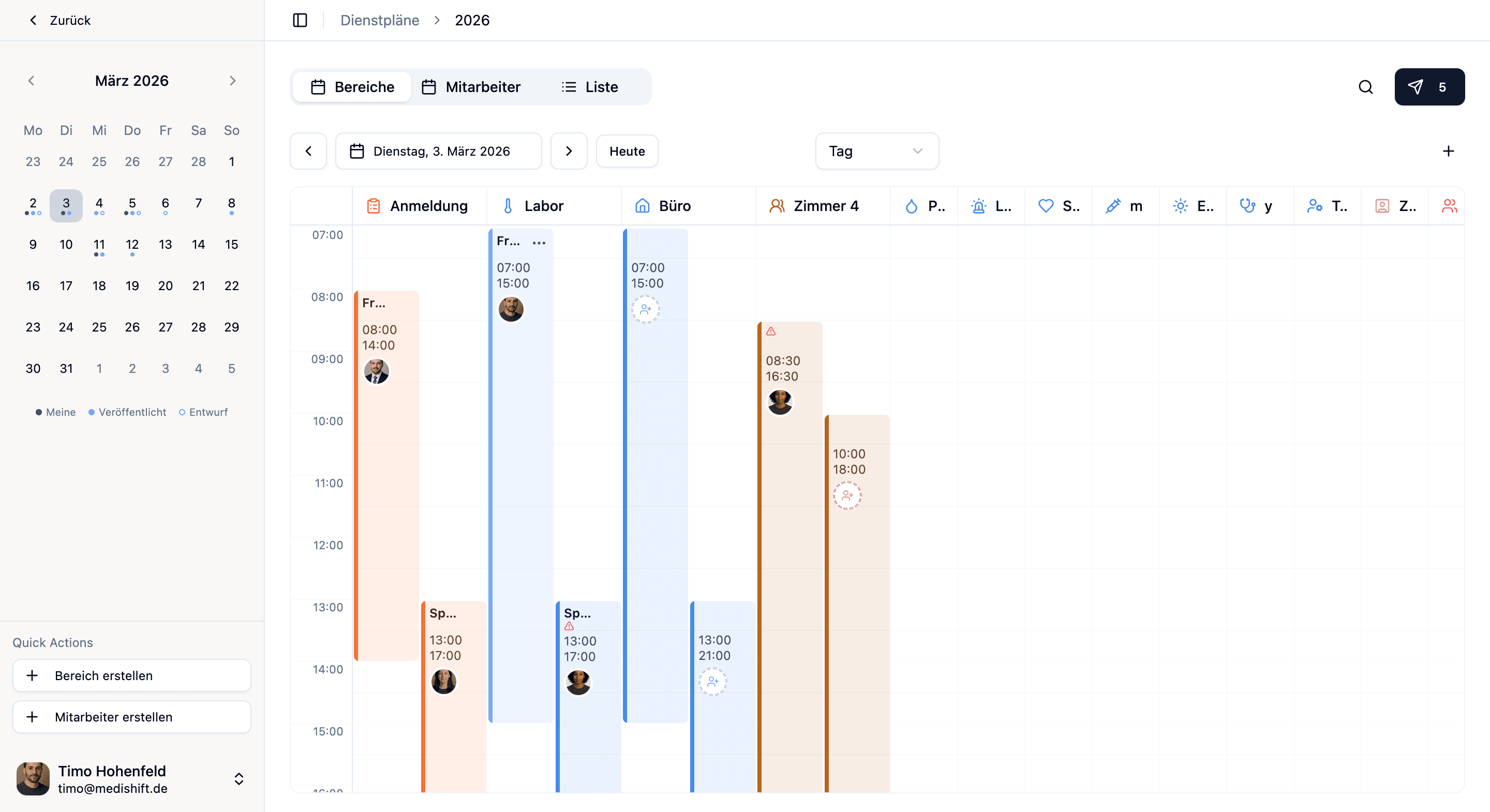 Dienstplan Arztpraxis