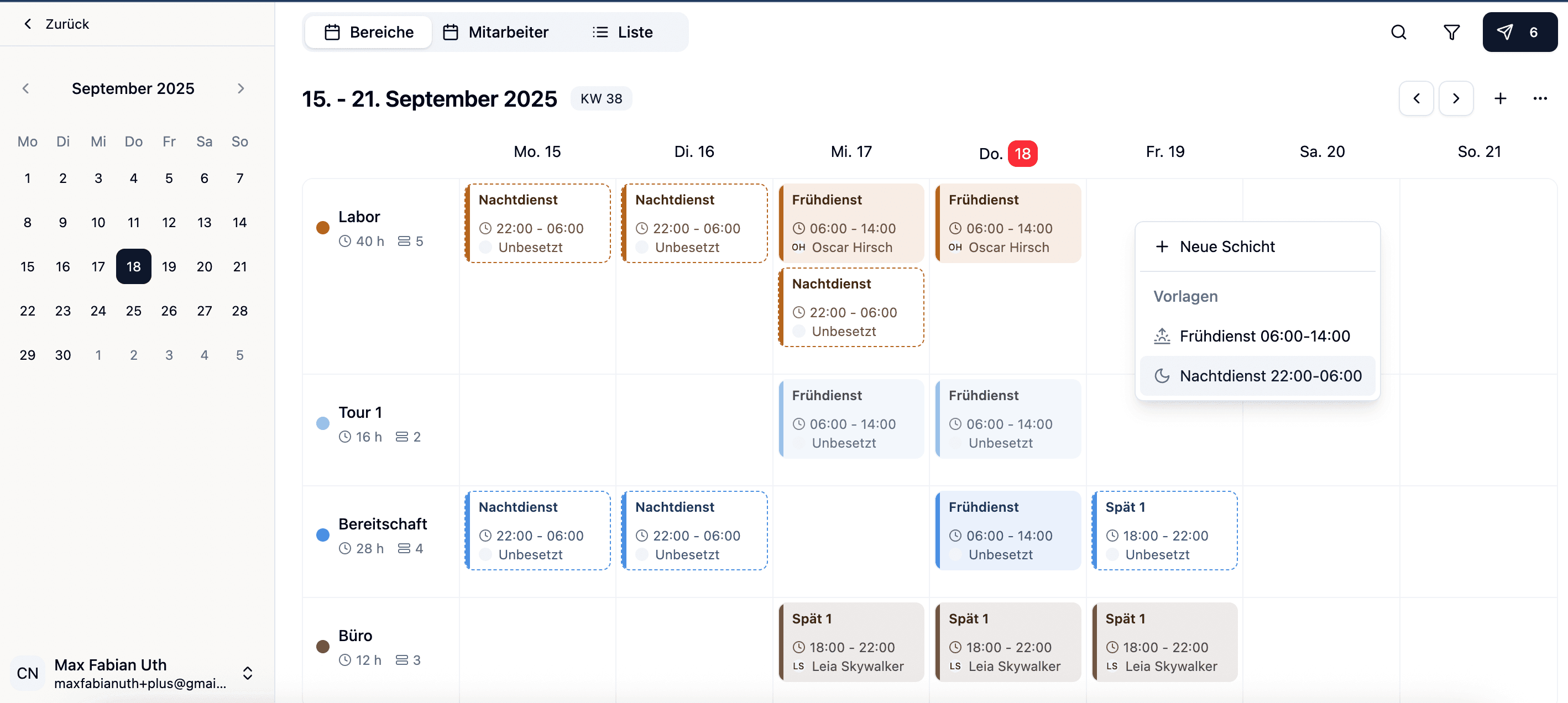 Dienstplan Online - Online Shift Planning