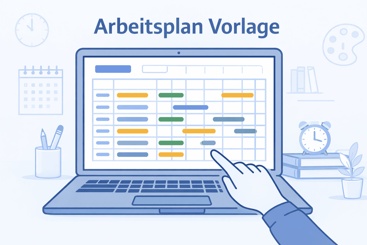 Arbeitsplan Vorlage - Kostenlose Excel Vorlage zum Download Vorschau
