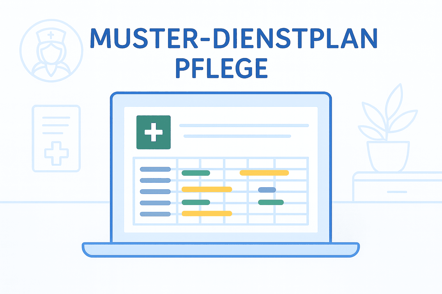 Muster Dienstplan Pflege - Kostenlose Excel Vorlage für Pflegeeinrichtungen