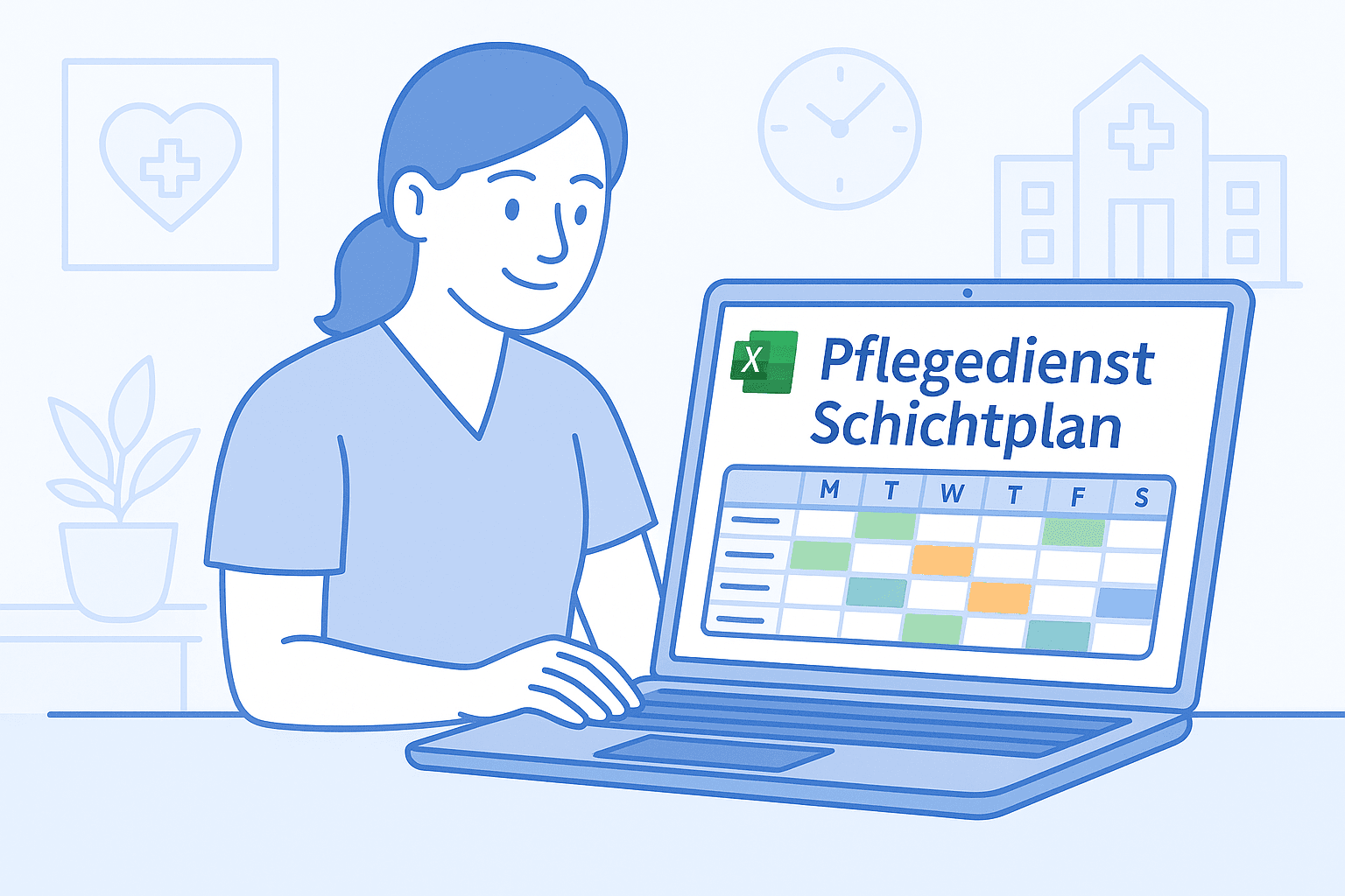 Pflegedienst Schichtplan Vorlage - Kostenlose Excel Vorlage