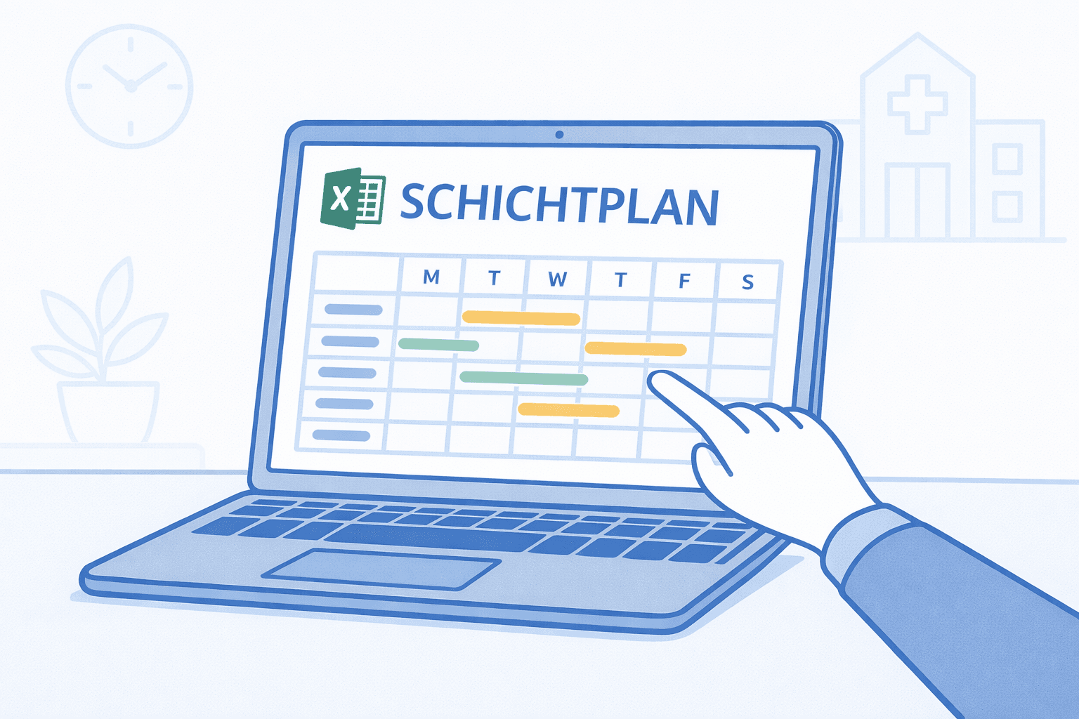 Free Shift Schedule Excel Template - Professional Shift Planning Vorschau
