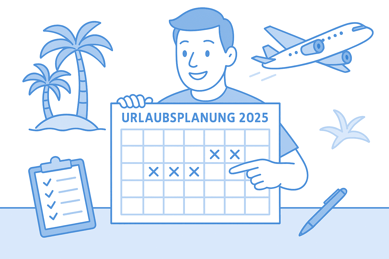 Urlaubsplanung 2025 Vorlage - Kostenlose Excel Vorlage mit Feiertagen